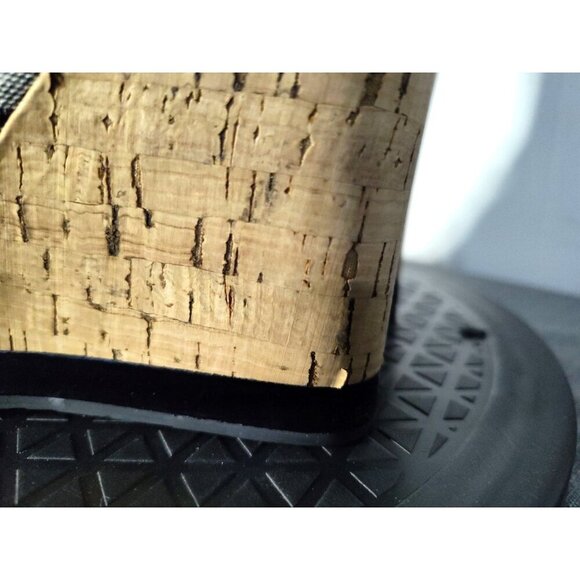 COACH Black logo JOSLIN Strappy wedge Shoe Size 7.5 - Picture 5 of 16